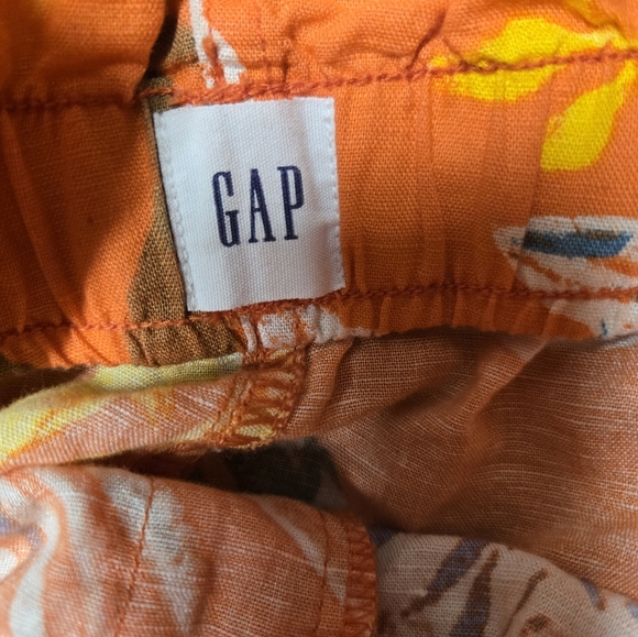 Gap Linen Tropical Orange Women's Shorts Small - Picture 3 of 5